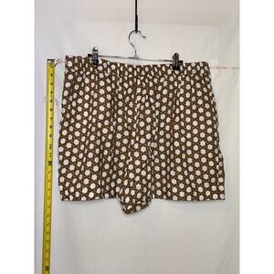 Boden Women's Geometric Print Elastic Waist Shorts Size US 14 UK 18